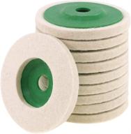 keadic 10-piece 100mm wool felt disc polishing buffing wheel pad with bore diameter logo