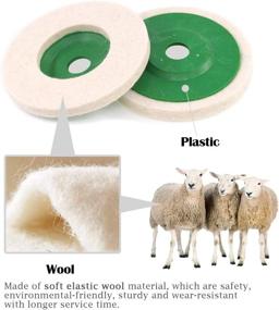 img 2 attached to Keadic 10-Piece 100mm Wool Felt Disc Polishing Buffing Wheel Pad with Bore Diameter