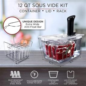 img 2 attached to 🍲 VÄESKE 12 QT Insulated Sous Vide Container with Rack and Sleeve – Compatible with Anova, Instant Pot, Joule, Inkbird