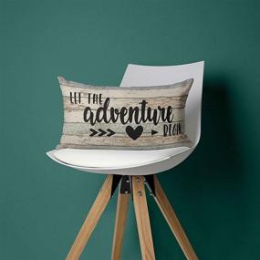 img 2 attached to 🏕️ Mancheng-zi Let The Adventure Begin Pillow Case - 20 x 12 Inch Lumbar Decorative for Camper Decor, Campers Gifts, Trailer RV Pillow Decorative Cotton Linen Cushion Cover for Sofa Couch Bed