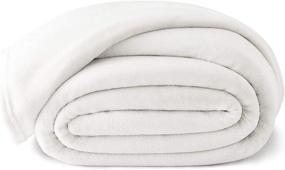 img 3 attached to 🛏️ Linenspa Flannel Fleece Blanket - Super Soft & Breathable - Machine Washable - Multiple Colors - White Queen Size (90”x90” Inches)