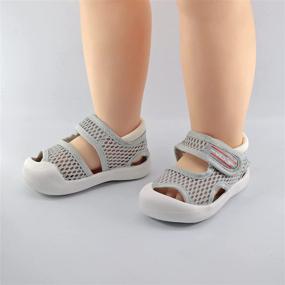 img 2 attached to 🌞 Summer Sport Sandals for Toddler Boys and Girls with Non-Slip Rubber Sole and Lightweight Mesh Sneakers