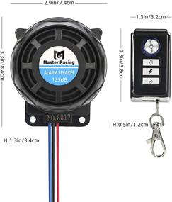 img 1 attached to 🔒 Беспроводная сигнальная система Rupse: идеальная безопасность для мотоцикла, велосипеда и байка - антиугонный сигнал с двумя пультами дистанционного управления, сиреной и регулируемой чувствительностью (1 набор)
