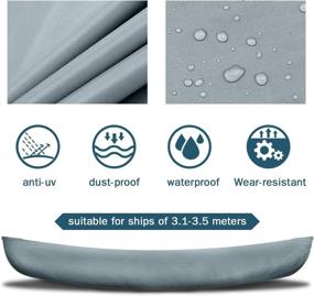img 2 attached to 🌊 Waterproof Canoe Cover Kayak Cover, Outdoor Storage Dust Canoe Cover, UV Protection, Rain Resistant, Sunblock Shield Covers for Kayak, Canoe, Paddle Board, 3.1-3.5m/10.2-11.4ft