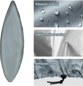 img 3 attached to 🌊 Waterproof Canoe Cover Kayak Cover, Outdoor Storage Dust Canoe Cover, UV Protection, Rain Resistant, Sunblock Shield Covers for Kayak, Canoe, Paddle Board, 3.1-3.5m/10.2-11.4ft