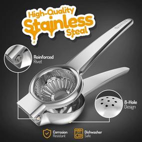 img 3 attached to 🍋 Premium Stainless Steel Citrus Squeezer - High-Quality Lemon and Lime Hand Juicer with Large Heavy-Duty Metal Squeezer Bowl - Manual Citrus Press Ideal for Lemon, Lime, and Orange - Exprimidor de Limon by Qualiz