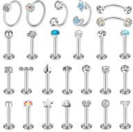 mukum earrings cartilage piercing stainless logo