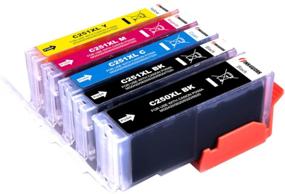 img 1 attached to 🖨️ Ink4Work Compatible Ink Cartridge Replacement for Canon PGI-250XL and CLI-251XL, for Use with Pixma IP7220, MG5420, MG6320, MX722, MX922 - 20 Pack