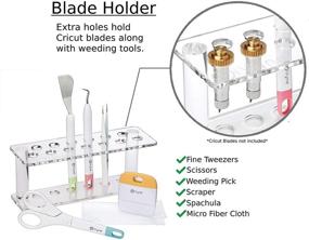 img 3 attached to 🧰 Streamlined Organization: iVyne Vinyl Weeding Tool Stand and Knife Blade Housing Organizer Set to Simplify Your Crafting Space