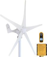 pikasola 400w 12v wind turbine generator kit with 5 blades and charge controller - ideal for marine, rv, home use. perfect windmill generator for hybrid solar-wind systems logo