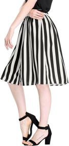 img 1 attached to 👗 Stylish and Versatile: Allegra Women's Stripes Button Elastic Skirts for Fashionable Women's Clothing