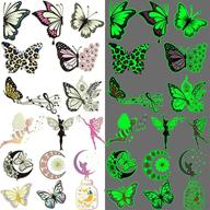 ooopsiun luminous butterfly temporary tattoos logo