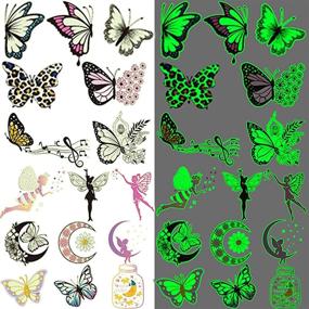 img 4 attached to Ooopsiun Luminous Butterfly Temporary Tattoos