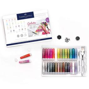 img 4 attached to Faber-Castell Gelatos Dolce II Gift Set: Vibrant 28 Color Art Medium for Versatile Creativity