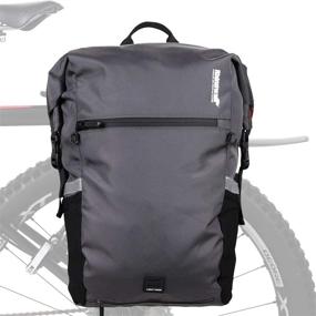 img 4 attached to Rhinowalk Multifunction 24L Bike Pannier 🚴 Bag: Waterproof, Laptop Backpack, Motor & Luggage Bag