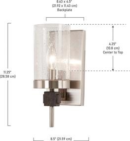 img 2 attached to Minka Lavery Bridlewood Wall Sconce Lighting 4631-106 - Stone Grey Wall Lamp Fixture, 1-Light 60 Watts