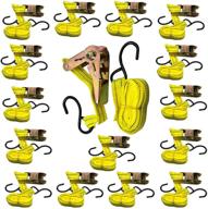 🔒 16-piece ratchet tie down bulk set with s hooks - ideal for cargo straps, moving, motorcycles, and securing! logo