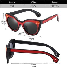 img 3 attached to 🕶️ Eyesafe Junior: Duco TPEE Kids Sport Polarized Sunglasses - Flexible Frame, UV Protection - k018