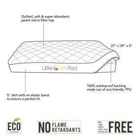 img 2 attached to ⛑️ Waterproof Pack N Play Mattress Cover 27" X 39" - Fits Most Playards, Foldable Mattresses and Pack and Plays - Fitted, Comfortable and Soft Mini Crib Mattress Protector by Little One's