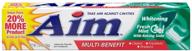 🦷 aim whitening anticavity fluoride toothpaste with baking soda and fresh mint gel - 6 oz (pack of 6) logo