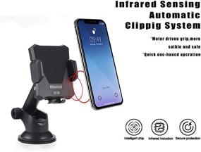 img 1 attached to 📱 Blaulock B02F Wireless Car Charger for iPhone Xs/Xr/8/8 Plus, Samsung Galaxy S8/S7/Note9/Note5 and More – 10W/7.5W, Auto Phone Holder on Air Vent & Dashboard, Qi-Enabled