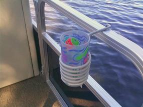 img 2 attached to 🚤 SkiffDaddy Multipurpose Drinks Cup Holder - Boat, Pontoon, Canoe, Golf Cart, Beach/Lawn Chair - Pack of 2