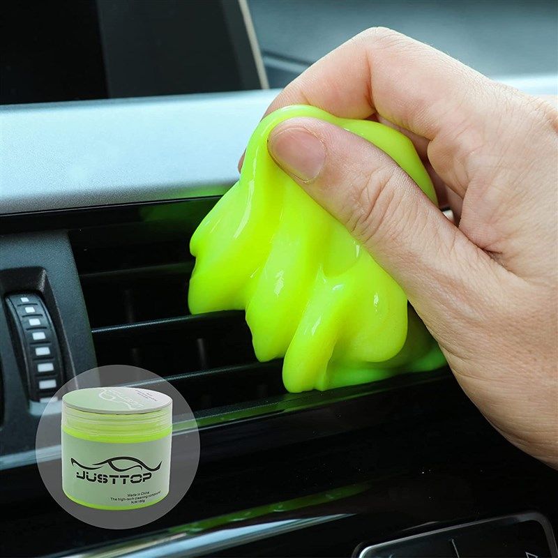 Car Cleaning Gel Car Cleaning Putty Car Slime for Cleaning (pink, yellow)