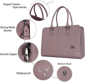 img 2 attached to MOSISO Women Laptop Tote Bag (15-16 Inch) 3 Layer Compartments