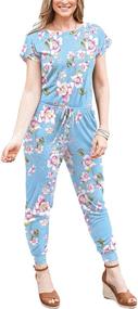 img 2 attached to DouBCQ Ladies' Shortsleeve Jumpsuits - Elastic Waist with Convenient Pockets