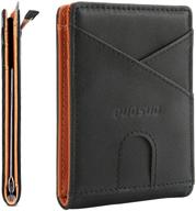 puosuo minimalist protection wallets leather logo