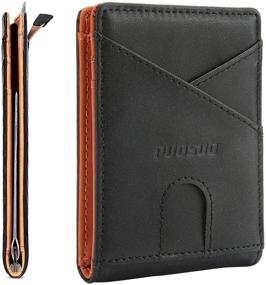 img 4 attached to PUOSUO Minimalist Protection Wallets Leather