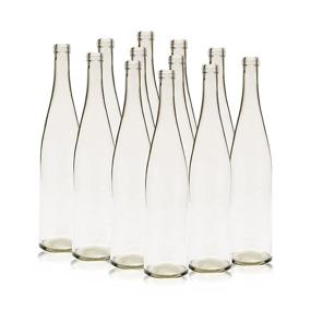 img 1 attached to FastRack W13: Clear Glass 750ml Bottles (12 per Case) - Perfect for Wine, Liquor, and More