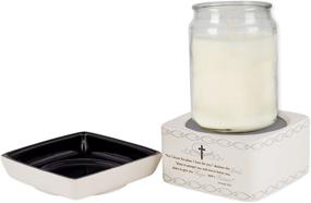 img 1 attached to 🕯️ Elanze Designs Ceramic Stone 2-in-1 Tart Wax Oil Candle Warmer - I Know The Plans I Have for You