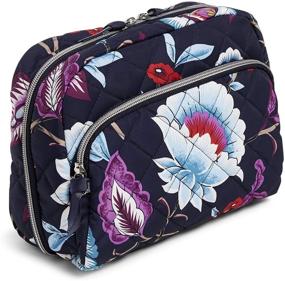 img 1 attached to Vera Bradley Women's Performance Twill Lay Flat Cosmetic Makeup Organizer Bag: Sleek and Stylish Travel Essential