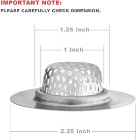 img 3 attached to 2 Pack - 2.25&#34; Top / 1&#34; Basket - Stainless Steel Sink Strainer Hair Catcher for Bathroom, Utility, Slop, Laundry, RV, and Lavatory Sinks - Drain Strainer for Effective Clog Prevention