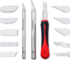 img 3 attached to ✂️ Fancii Precision Craft Knife Set - 16 Pieces of Professional Razor Sharp Knives for Art, Hobby, Scrapbooking, and Sculpture – Includes Stencil, Fine Point, Scoring, and Chiseling Blades