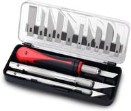 ✂️ fancii precision craft knife set - 16 pieces of professional razor sharp knives for art, hobby, scrapbooking, and sculpture – includes stencil, fine point, scoring, and chiseling blades logo