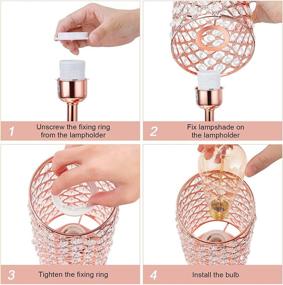 img 1 attached to 💡 USB and Outlet Bedside Table Lamp, Crystal Lampshade included