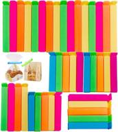 🍿 40pcs colorful plastic sealing clips for snack & chip bags, kitchen storage - 2 sizes (2.7-inch and 4.3-inch) логотип