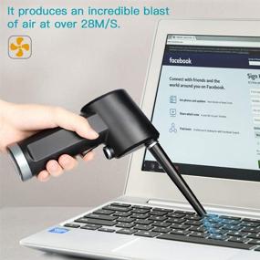 img 3 attached to 💨 Rechargeable Electric Air Duster for Keyboard Cleaning - 6000mAh Battery, Cordless & Powerful – Energy-Efficient Alternative to Compressed Gas Cans – Ideal Air Blower for Electronics & Computers
