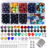 📿 625pcs lava stone beads crystal glass chakra beads kit with spacer beads and jewelry findings - necklace chain accessories for essential oils diffuser, adult diy jewelry necklace logo