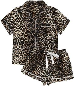 img 4 attached to Milumia Womens Leopard Sleepwear Piecess