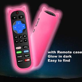 img 3 attached to 📱 Motiexic Universal Remote Control for TCL Roku TV, 2020 Update Version with 8 Channel Shortcuts and Stylish Green Pink Protective Case