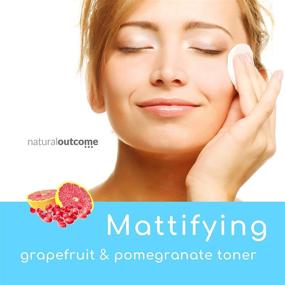 img 2 attached to 🍊 Natural Outcome Skincare's Oily Skin Control Toner: Alcohol-Free Witch Hazel Facial Toner Astringent with Grapefruit & Pomegranate & Hydrating Aloe Vera - 8 oz