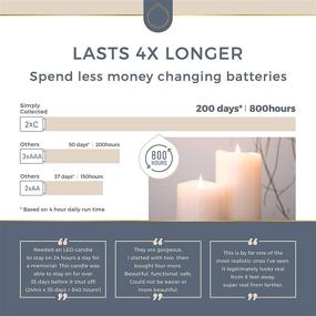 img 2 attached to 🕯️ Simply Collected Flickering Flameless Candles with Timer - 800+ Hours Realistic 3D Moving Flame, Battery Operated LED Candle, Ivory - 3x5 Inches