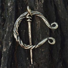 img 3 attached to 🪡 Authentic QIHOO Vintage Viking Norse Fibula Penannular Brooch: Exquisite Apron Buckle Clasp Cloak Pin