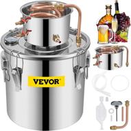 🍷 vevor alcohol still 9.6gal 38l stainless steel water alcohol distiller copper tube home brewing kit: make your own whisky, wine, and brandy with built-in thermometer! logo