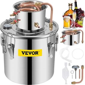 img 4 attached to 🍷 VEVOR Alcohol Still 9.6Gal 38L Stainless Steel Water Alcohol Distiller Copper Tube Home Brewing Kit: Make Your Own Whisky, Wine, and Brandy with Built-in Thermometer!