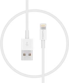img 1 attached to 📱 FEEL2NICE Короткий кабель Lightning - 10 штук 7-дюймовый iPhone кабель для быстрой зарядки и синхронизации данных, совместимый с iPhone X XS Max XR / 8/8 Plus / 7/7 Plus / 6/6 Plus / 5S / iPad / iPod - белый