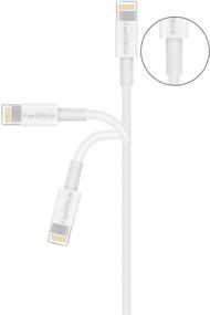 img 3 attached to 📱 FEEL2NICE Короткий кабель Lightning - 10 штук 7-дюймовый iPhone кабель для быстрой зарядки и синхронизации данных, совместимый с iPhone X XS Max XR / 8/8 Plus / 7/7 Plus / 6/6 Plus / 5S / iPad / iPod - белый